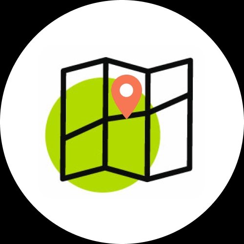 Ícone de mapa com marcador de localização