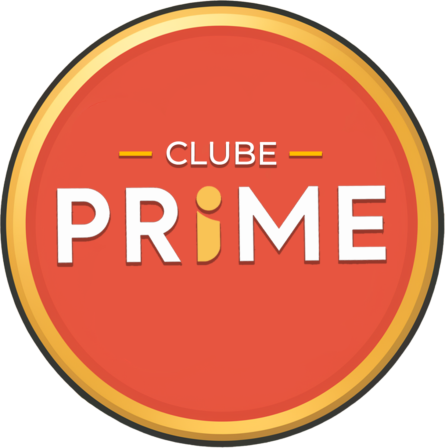 Logotipo do Clube Prime em fundo laranja