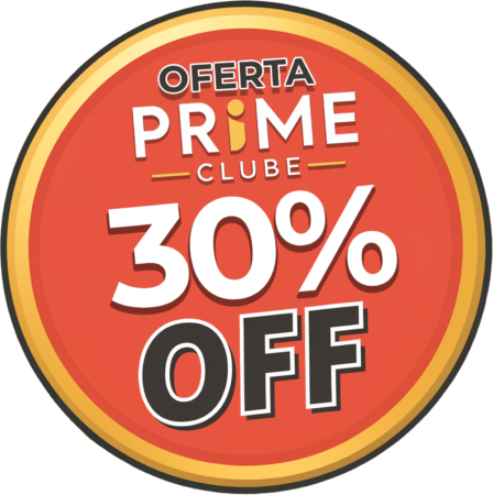 Selo vermelho Oferta Prime Clube 30% OFF